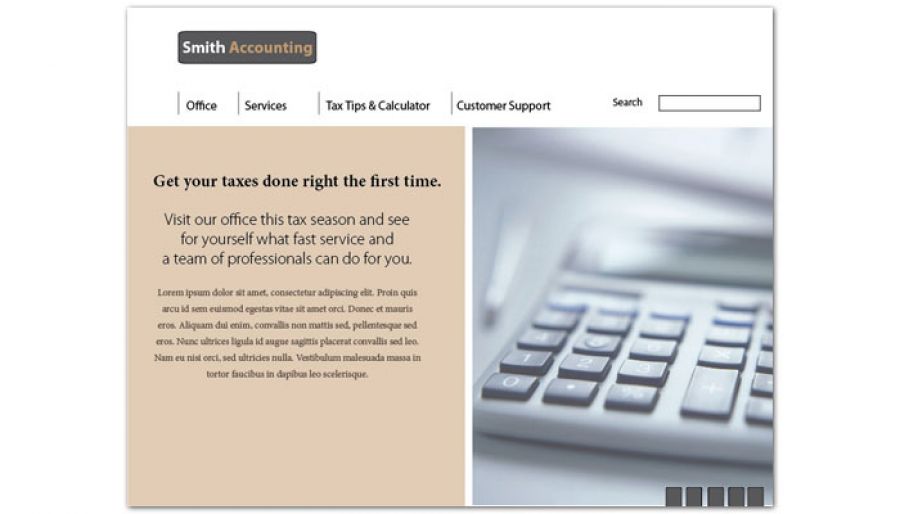 Accounting amp Tax Services Website Design Layout