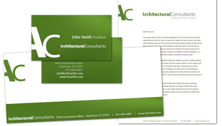 Architect Engineering Firm Letterhead Design Layout