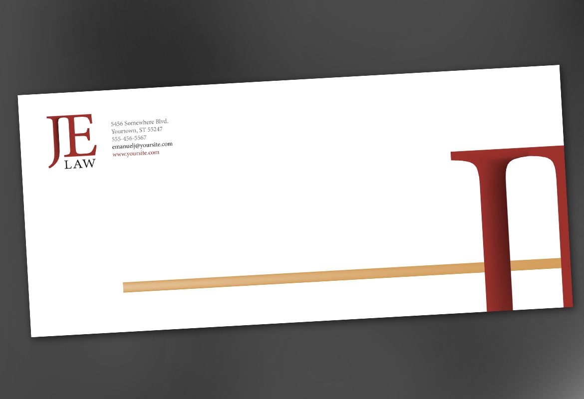 Attorney Law Firm Envelope Design Layout