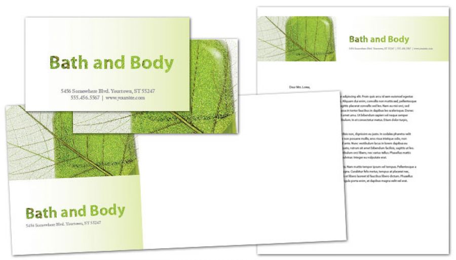 Bath body and health Letterhead Design Layout