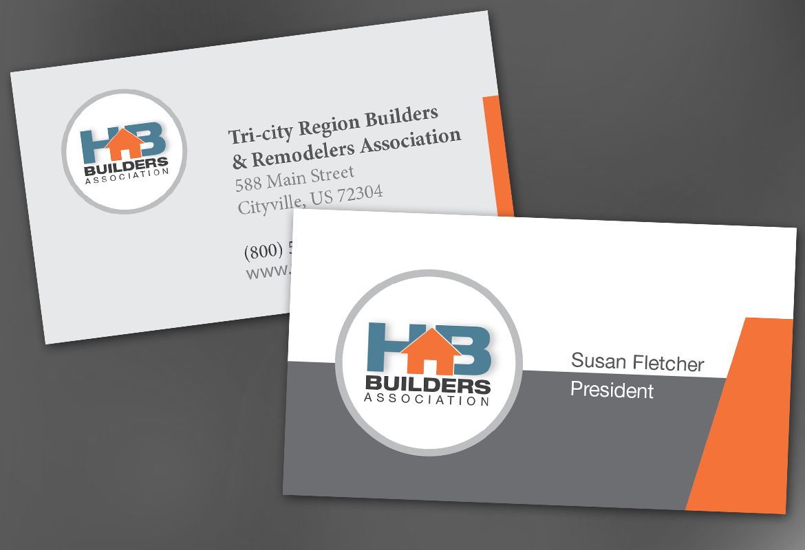 Builders Association Business Card Design Layout