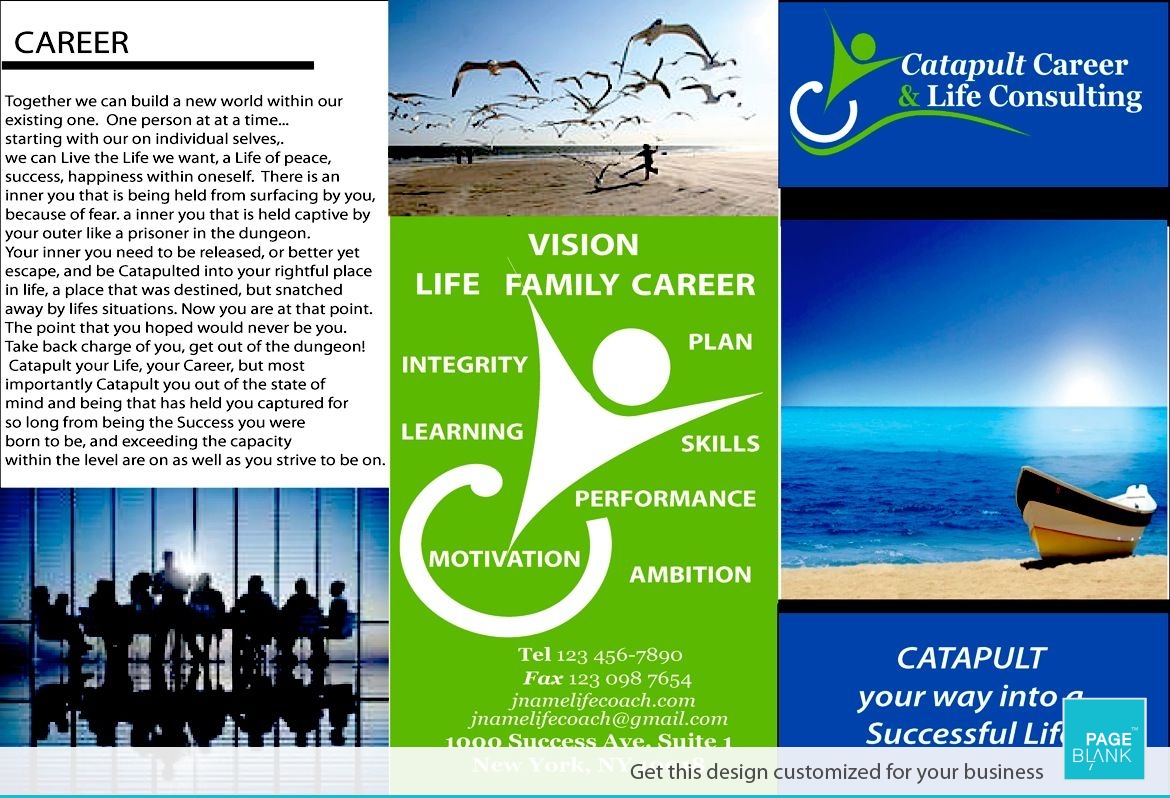 Catapult Brand imaging pack Tri Fold Brochure Design Layout