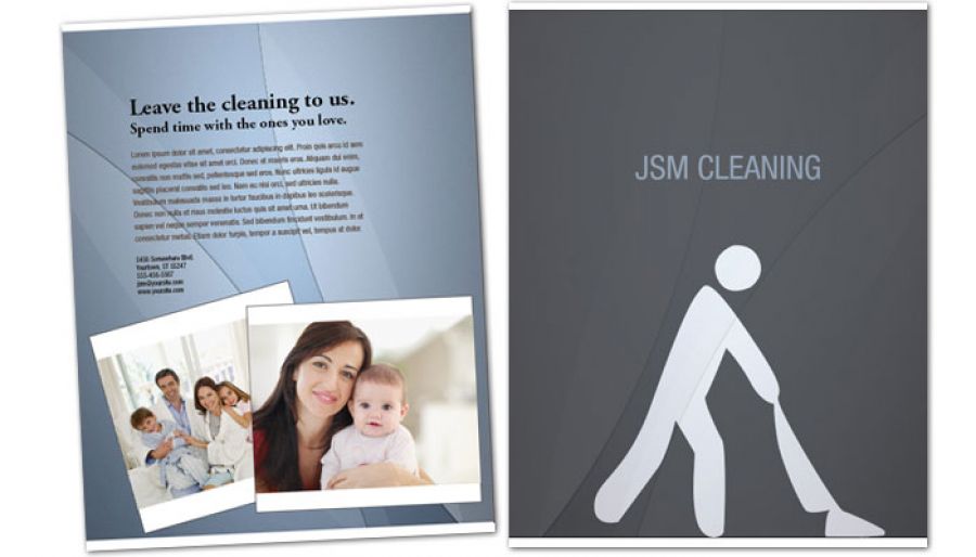 Cleaning Hospitality Services Flyer Design Layout