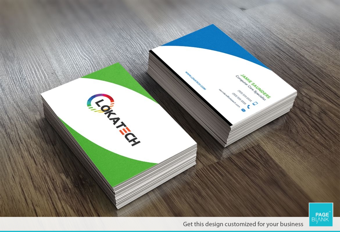 Coloured Curves Business Card Design Layout