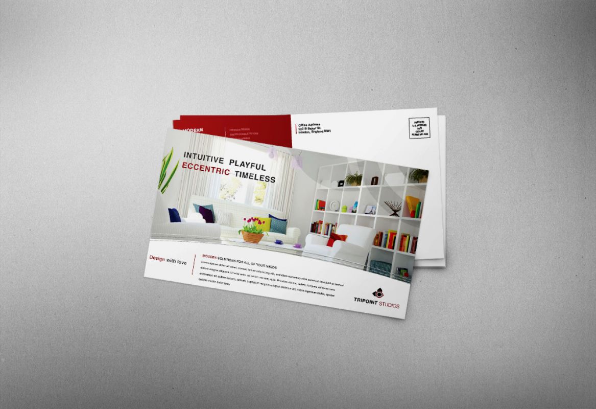 Design Company Marketing Materials Postcard Design Layout