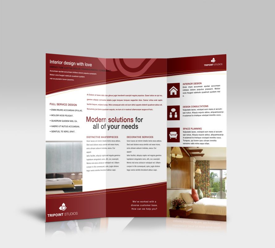 Design Company Marketing Materials Tri Fold Brochure Design Layout