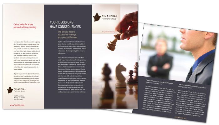Financial Planner Tri Fold Brochure Design Layout