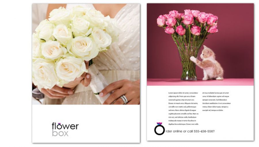 Florist Flower Shop Flyer Design Layout