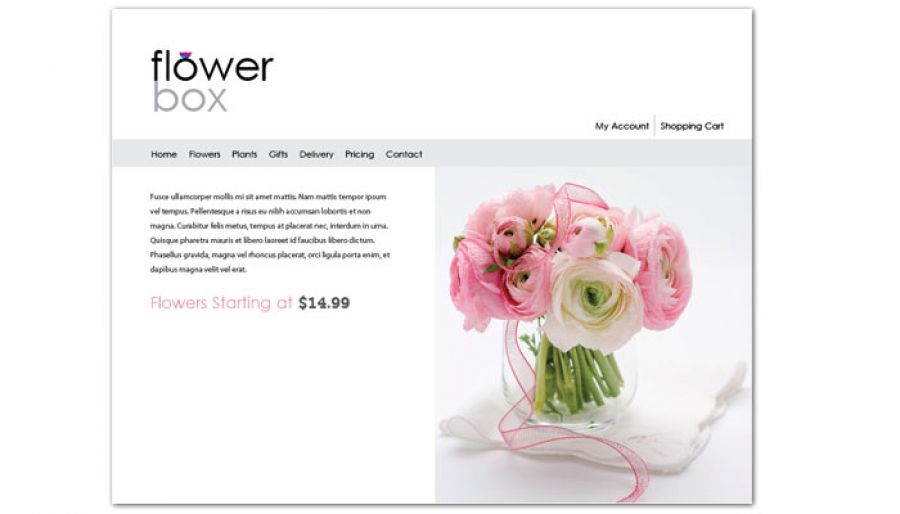 Florist Flower Shop Website Design Layout