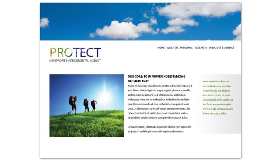 Go Green Environmental Agency Website Design Layout