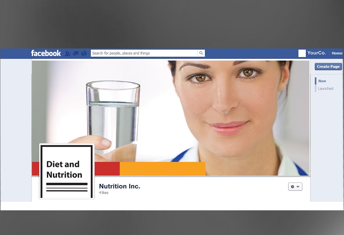 Health and Nutrition Twitter Facebook Cover Design Layout