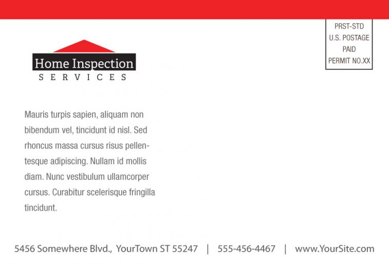 Building Inspection Services Postcard Design Layout