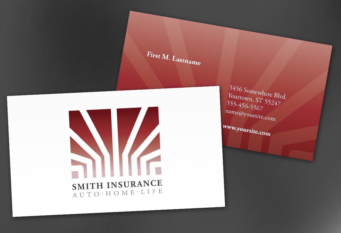 Insurance Agent Insurance Agency Business Card Design Layout