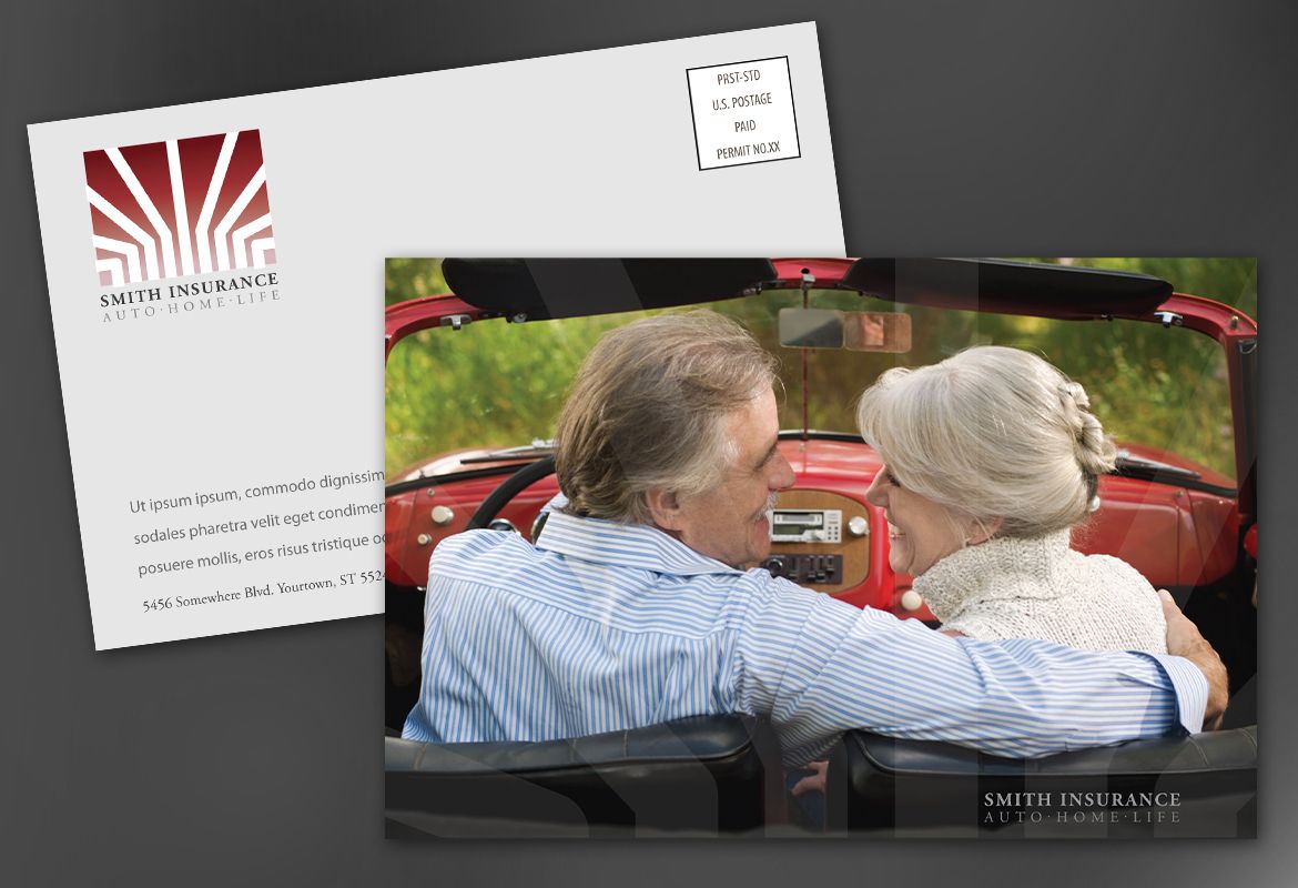 Insurance Agent Insurance Agency Postcard Design Layout