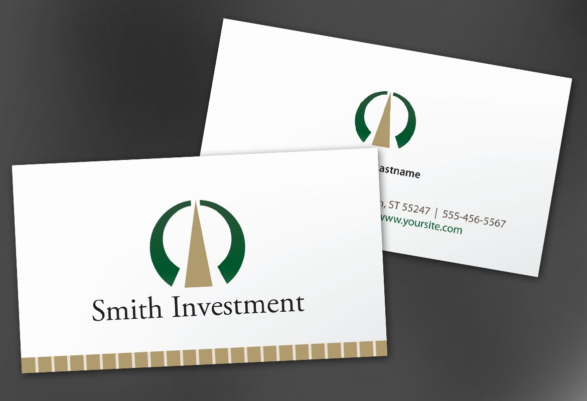 Investment and Professional Firms Business Card Design Layout