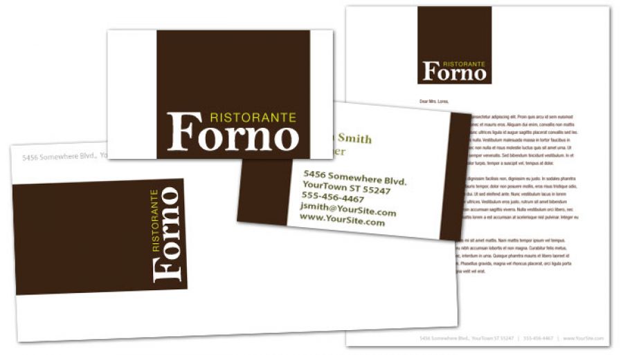 Italian Ristorante Business Card Design Layout