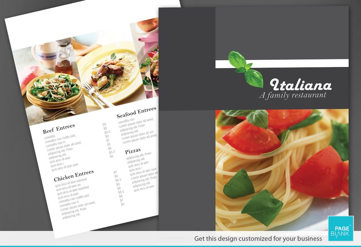 Italian restaurant Flyer Design Layout