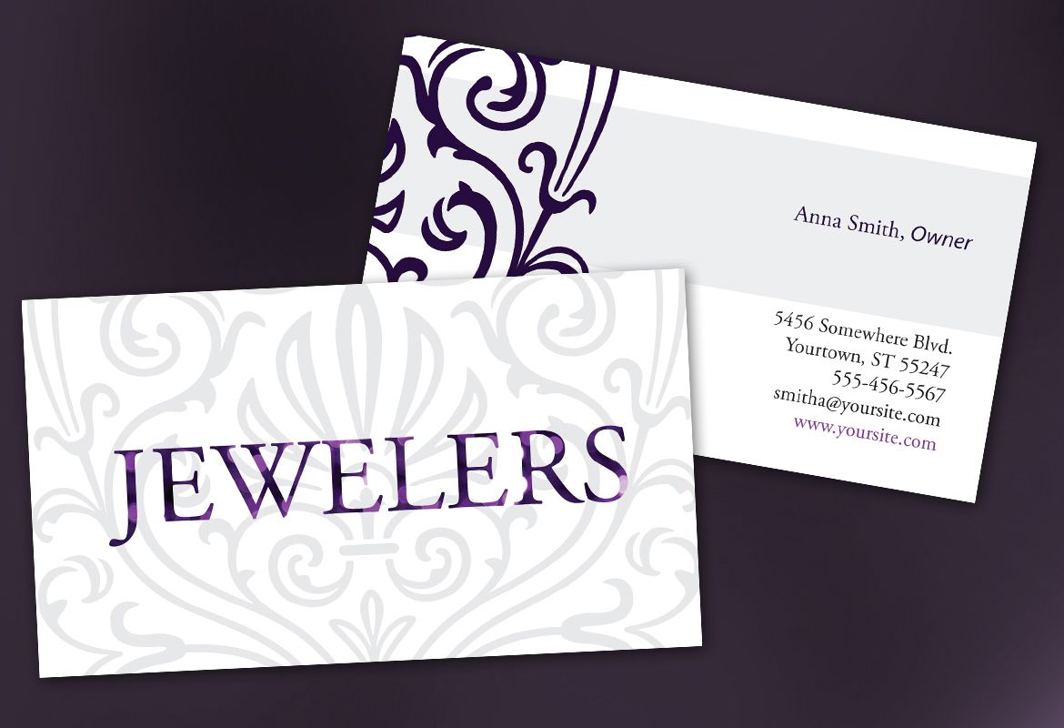 Jewelry and Retail Store Business Card Design Layout