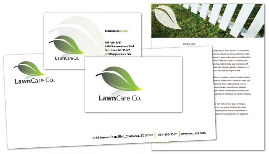 Lawncare Services Custom Logo Design Layout
