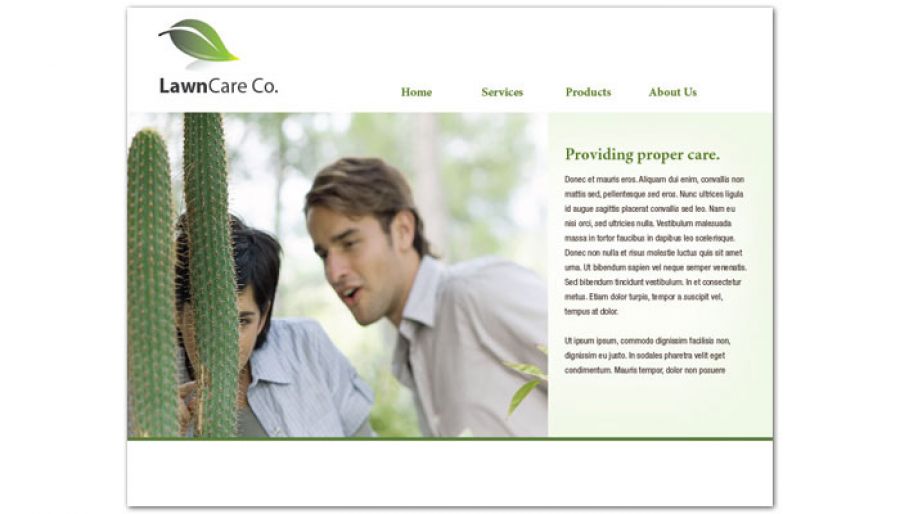 Lawncare Services Website Design Layout