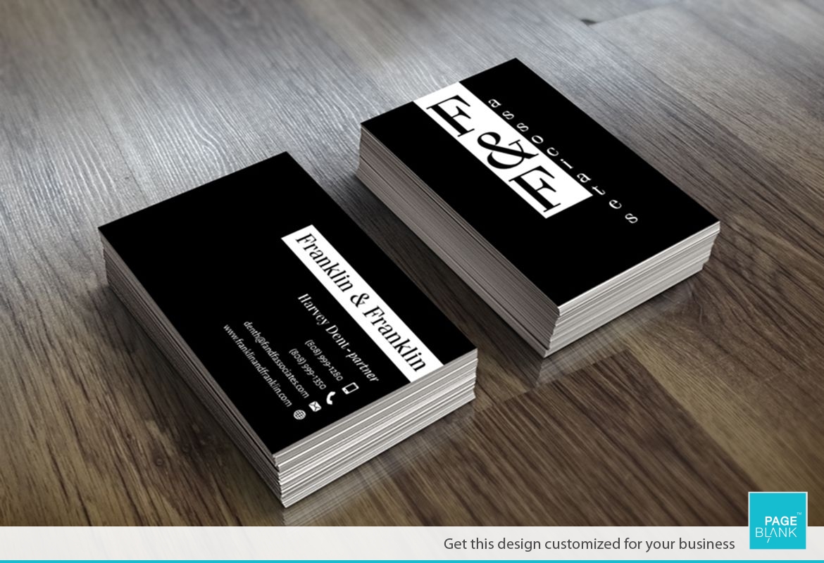 Modern Black and White Business Card Design Layout