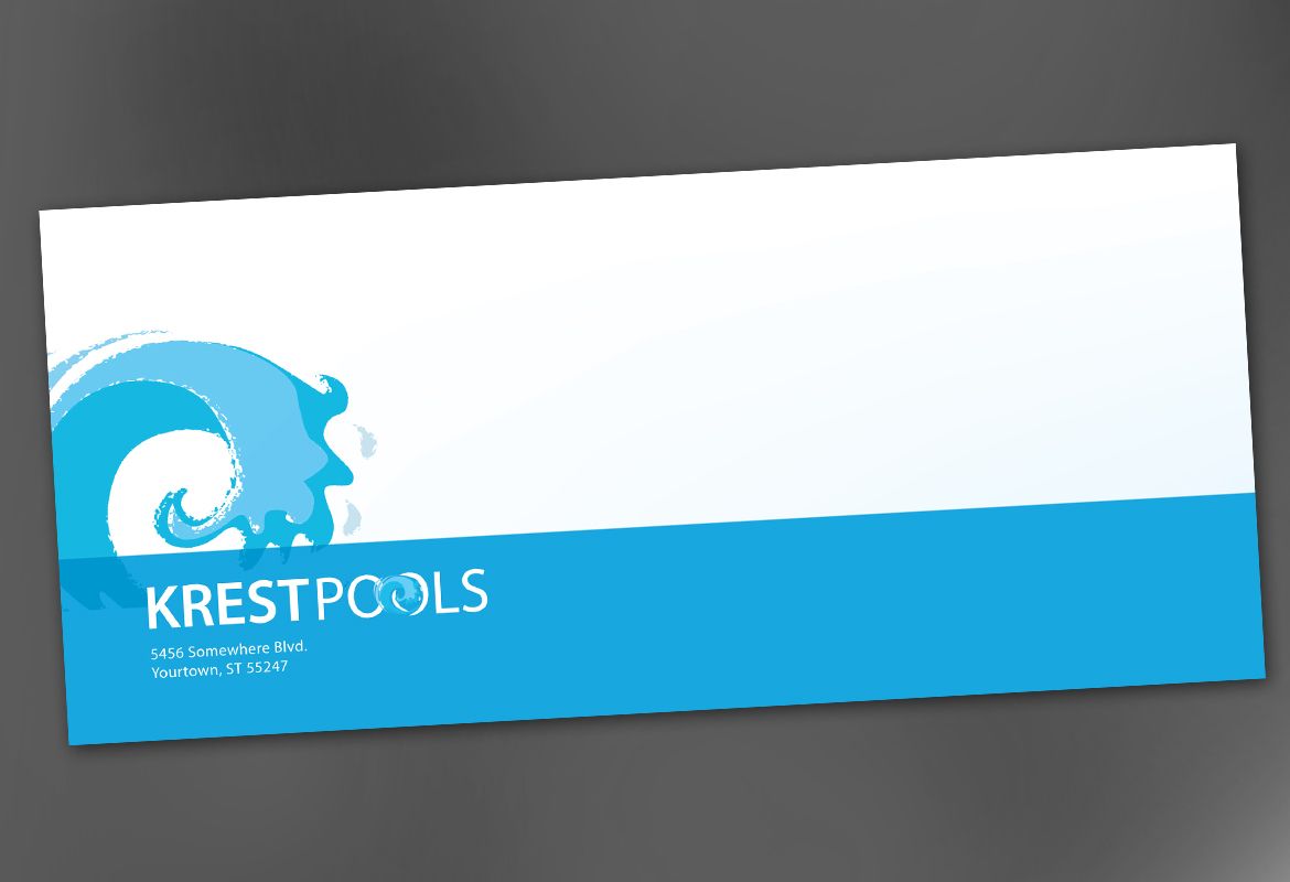 Pool Company Envelope Design Layout