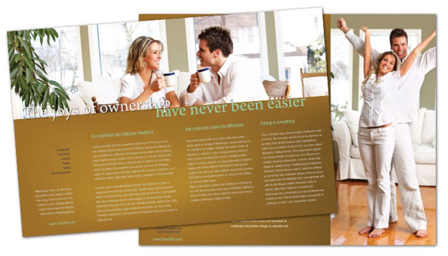 Realtor Agent & Realty Agency Tri Fold Brochure Design Layout